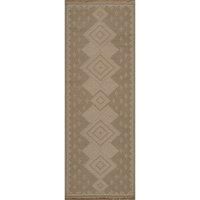 Livabliss Badia Machine Washable Rug - Modern Geometric Runner Rugs Living Room, 79x220 cm - Traditional Boho Style, Dining Room, Kitchen, Outdoor, Hallway - Tan, Beige and Cream