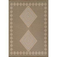Livabliss Joppolo Machine Washable Rug - Geometric Jute Area Rugs Living Room, Large Rug 198x275 cm - Traditional Boho Style, Dining Room, Kitchen, Outdoor, Hallway - Tan, Beige and Cream