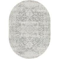Livabliss Syracusa Vintage Rug - Area Rugs for Living Room 200x274 cm, Bedroom - Scandi Neutral Rugs, Traditional Patterned Boho Style, Natural Easy Care Pile - Large Rug, Grey and Beige