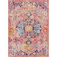 Livabliss Asmara Vintage Rug - Runner Rugs Living Room 60x90 cm, Hallway, Kitchen Area - Traditional Multicoloured Boho Style, Easy Care - Bohemian Large Rug, Orange, Navy, Teal, Burgundy