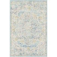 Livabliss Asmara Vintage Rug - Hallway Runner Rugs Living Room 60x90 cm - Scandi Neutral Rug, Traditional Patterned Boho Style, Natural Easy Care Pile - Hallway Runners, Blue and Mustard