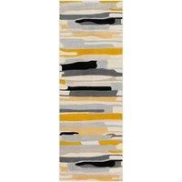 Livabliss Atlanta Geometric Rug - Scandi Area Rugs Living Room 160x220 cm, Dining, Kitchen - Neutral, Abstract Patterned Rugs, Boho Style, Easy Care Pile - Large Rug, Mustard, Grey, Beige