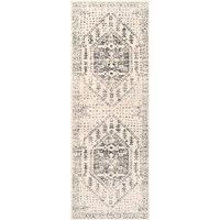 Livabliss Radom Vintage Large Rug - Oriental Rug Living Room 160 x 220 cm, Dining Room, Bedroom - Boho Rug, Short Pile Rug for Easy Care - Pattern Rug, Beige, Black, Grey