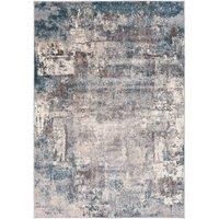 Livabliss Miami Abstract Rug - Area Rugs Living Room 157x213 cm, Dining Room, Lounge, Kitchen, Bedroom - Modern Marble Large Rug, Soft Luxurious Easy Care Medium Pile, Blue, Grey and Taupe