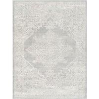 Livabliss Roma Vintage Rug - Area Rugs for Living Room 200x275 cm, Bedroom - Scandi Neutral Rugs, Traditional Patterned Boho Style, Natural Easy Care Pile - Large Rug, Grey, Off-White, Charcoal