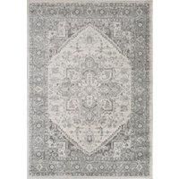 Livabliss Khartoum Vintage Rug - Area Rugs for Living Room 160 cm, Bedroom - Scandi Neutral Rugs, Traditional Patterned Boho Style, Natural Easy Care Pile - Large Rug, Grey and Beige