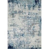 Livabliss Moroni Abstract Rug - Area Rugs Living Room 160 cm, Dining Room, Lounge, Kitchen, Bedroom - Modern Marble Large Rug, Soft Luxurious Easy Care Medium Pile, Silver, Navy Blue, Grey