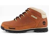 Timberland Mens Boots Euro Sprint Mid Hiker Lace-Up Ankle Leather Textile