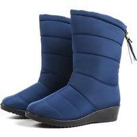 Unisex Blue Warm Waterproof Snow Boots - 6 Sizes & 3 Colours!