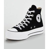 Converse Chucks Plateau Black 560845C Chuck Taylor All Star Lift - HI Black White White, Size:39