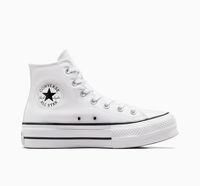 Converse Unisex Adults/' Chuck Taylor Ctas Lift Hi Low-Top Sneakers, White (White/Black/White 102), 9 UK (42.5 EU)