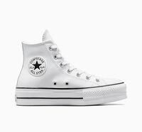 Converse Chuck Taylor All Star Lift Clean Hi White/Black Leather 3 UK