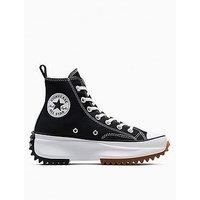 Converse Run Star Hike Platform Trainers Black White - 8 UK