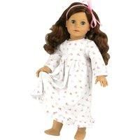Teamson Kids Sophia’s Baby Doll 18 Inch Doll Classic Floral Print Long Nightdress, Nightgown, White, Baby Doll Clothing, Doll Not Included