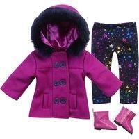 Sophia/'s 3 Piece Baby Dolls Clothes Set, 18" Doll Pink Coat, Star Leggings Outfit with Doll Boots Set, Dolls Clothing, Doll Not Included