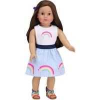 Sophia/'s 2 Piece Baby Dolls Clothes Set, Includes Rainbow Top and Striped Skirt Outfit, Dolls Clothing Set, Doll Not Included
