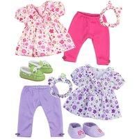Sophia/'s Baby Doll 8 Piece Floral Baby Dolls Clothes Set with Doll Shoes, 15" Doll Dress with Leggings and Doll Hair Accessories, Doll Not Included