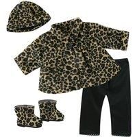 Sophia/'s 4 Piece Baby Dolls Clothes Set with Doll Shoes, 18" Doll Outfit with Animal Print Coat, Leggings and Doll Hat and Boots, Doll Not Included
