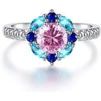 Princess Ring - Synthetic Sapphire - Silver