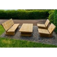 Rustic Scaffold Board 4 Piece Garden Furniture Set-Classic & Durable