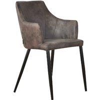 Faux Leather Padded Dining Chair In 5 Options And 4 Colours - Brown
