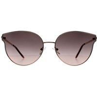 Guess Sunglass Women's Gold Metal Cat eye, brown Gradient Lens GF0353. 32F