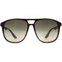 BMW Men's Aviator Dark Havana Green Gradient Polarized BW0001 Sunglasses in Brown