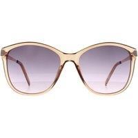 Guess Factory Women's Sunglasses Shiny Beige Cat Eye Full Rim Frame GF6104 57T