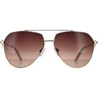 Guess Factory Brown Gradient Pilot Ladies Sunglasses GF6140 32F 62