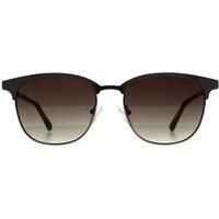 GUESS GU00052 08P Sunglasses Shiny Gunmetal Frame Gradient Green Lenses 54 Mm