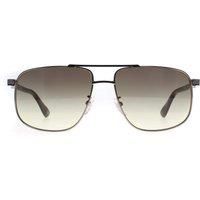 Aviator Shiny Palladium Green Gradient BW0031 Sunglasses