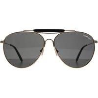 Aviator Shiny Rose Gold Smoke Grey Raphael FT0995