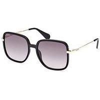Max&Co Mo0083 Square Injected Sunglasses - Shiny Black