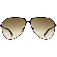 Aviator Shiny Gunmetal Brown Gradient GU00069
