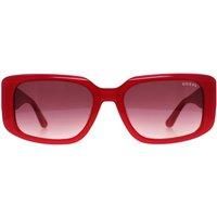 Guess Women's Sunglasses Shiny Pink Acetate Rectangular Shape Frame GU7891 72T