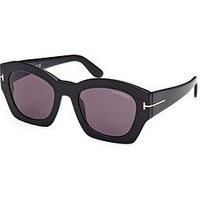 Tom Ford FT1083 01A Plastic Shiny Black Smoke 52 mm Women's Sunglasses