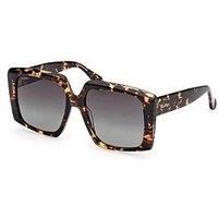 Max Mara Dark Havana Geometric Sunglasses