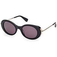 Max Mara Shiny Round Sunglasses - Black