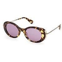 Max Mara Blonde Havana Round Sunglasses
