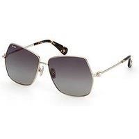 Max Mara Gold / Gradient Green Geometric Sunglasses
