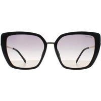 Guess Factory Women's Sunglasses Shiny Black Cat Eye Acetate Frame GF6199 01B