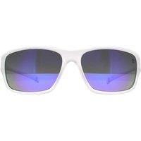 Timberland Men's Wrap Crystal Smoke Polarized TB00017 Sunglasses in Clear