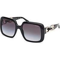 Guess Square Chain Side Sunglasses - Shiny Black