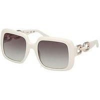 Guess Square Chain Side Sunglasses - White