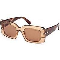 NEW Tom Ford FT1188-45E-50 Shiny Light Brown Sunglasses