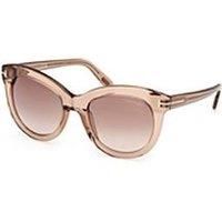 Tom Ford ODETTE FT1189 45F Shiny Light Brown/Gradient Brown Women's Sunglasses