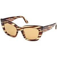 Tom Ford Athena FT1190 53E Blonde Havana/Havana Cat-Eye Women's Sunglasses