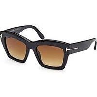 Tom Ford Luna Butterfly Sunglasses - Shiny Black