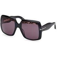 Tom Ford Aurora Women's Black Butterfly Square Sunglasses - FT1194 01A 55 Italy