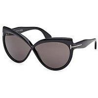 Tom Ford Beatrice Butterfly Sunglasses - Shiny Black
